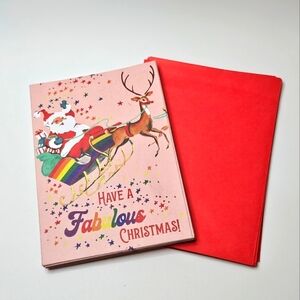 Eleanor Stuart Fabulous Christmas Cards With Envelopes Blank Inside Santa Sleigh